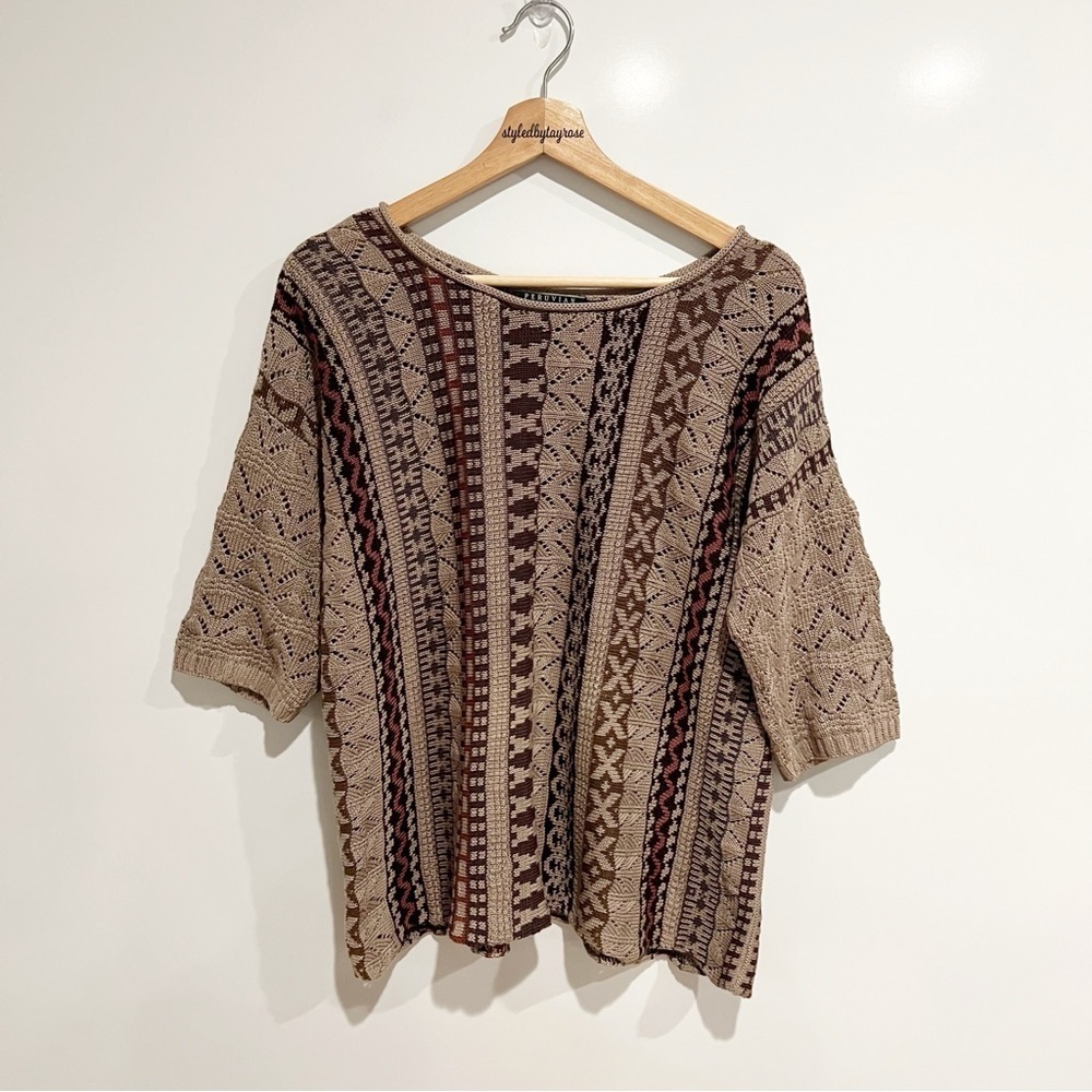 Peruvian Connection Knit Sweater Top